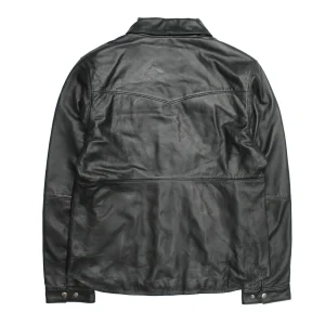 Frye Leather Shirt Black Cheap
