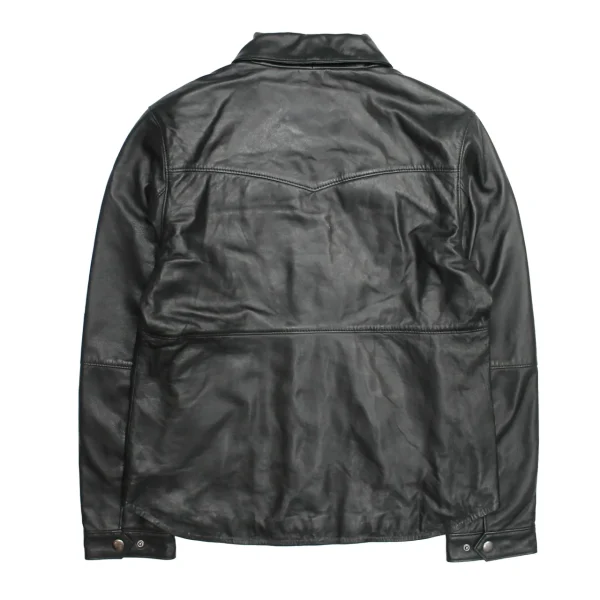 Frye Leather Shirt Black Cheap