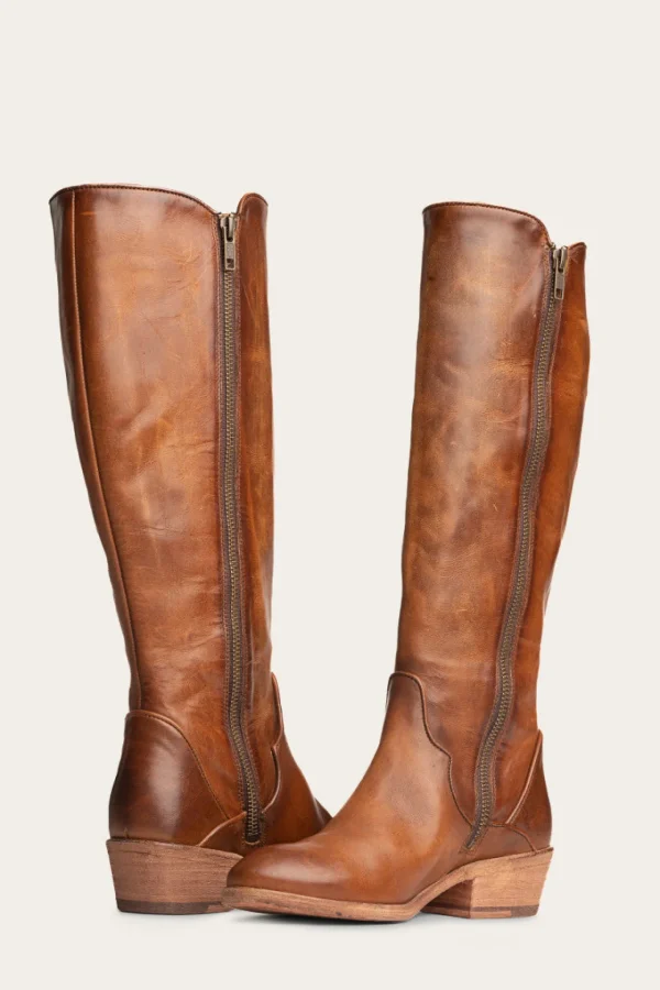 Frye Carson Piping Tall Wide Calf Cheap