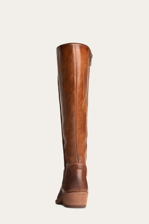 Frye Carson Piping Tall Wide Calf Cheap