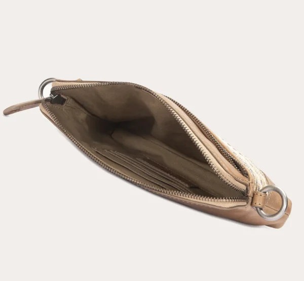 Frye Melissa Straw Crossbody Wristlet Beige Online