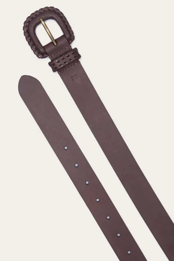 Frye 30mm Belt With Covered Buckle & Leather Lacing Store