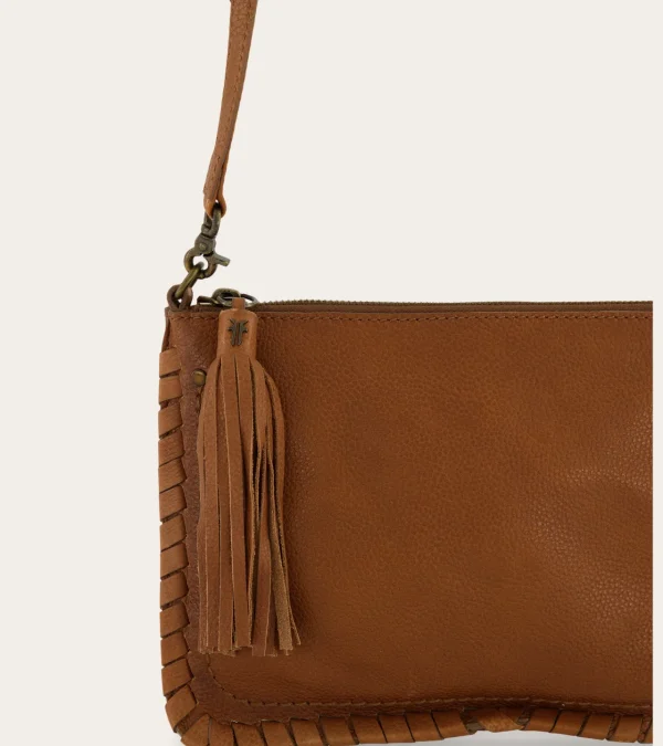Frye Sloan Whipstitch Wristlet Pouch COGNAC Discount