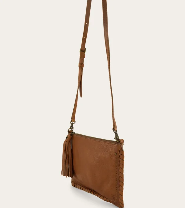 Frye Sloan Whipstitch Wristlet Pouch COGNAC Discount